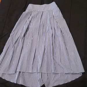 Plaid Hi Low Midi skirt